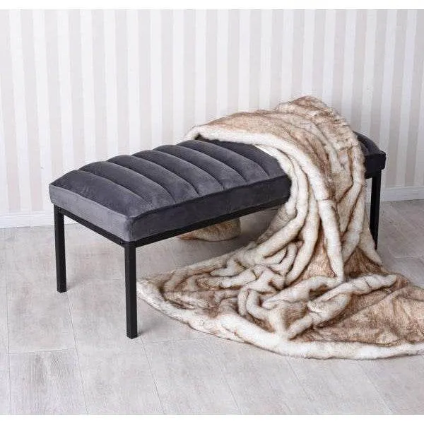 PANCA VELLUTO PANCA IMBOTTITA BOUDOIR FRANCESE SGABELLO POUF