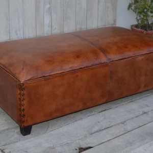 Panca vintage da camera o salotto pelle cm 125x62x43h