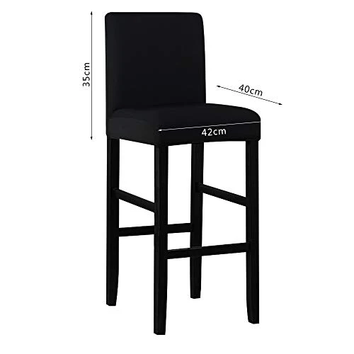 PandaHug - Set di 4 fodere per sgabello da bar, estensibili con schienale, protezione per sedia da sala da pranzo, colore:...