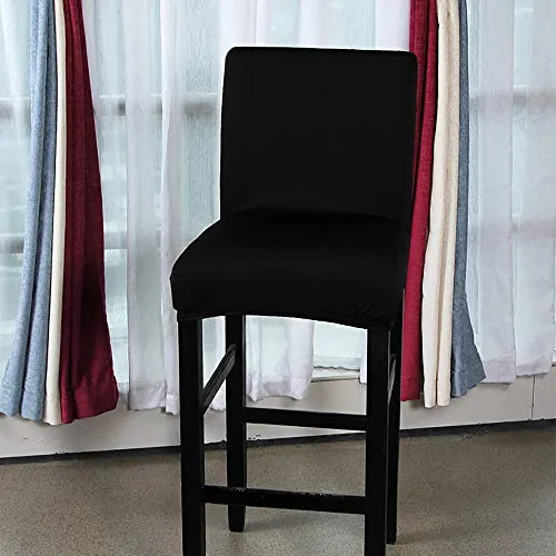 PandaHug - Set di 4 fodere per sgabello da bar, estensibili con schienale, protezione per sedia da sala da pranzo, colore:...