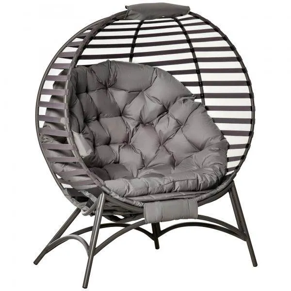 Papasan sedia lounge sedia pieghevole cestino sedia ovale sabbia marrone