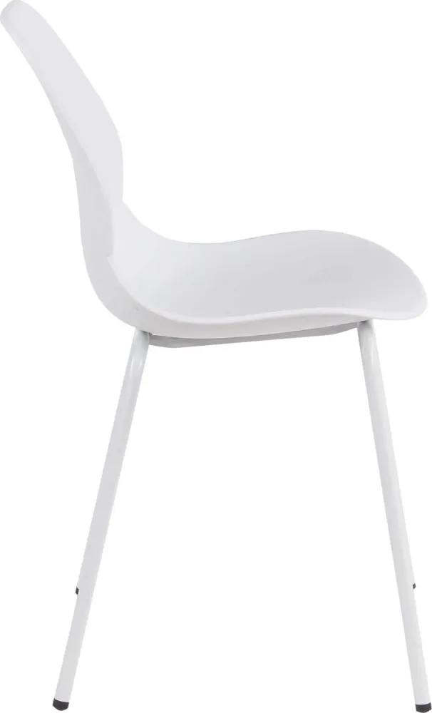 PAULE - set di 2 sedie moderne plastica Bianco Milani Home