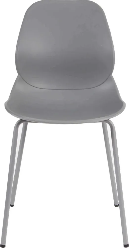 PAULE - set di 6 sedie moderne plastica Grigio Milani Home