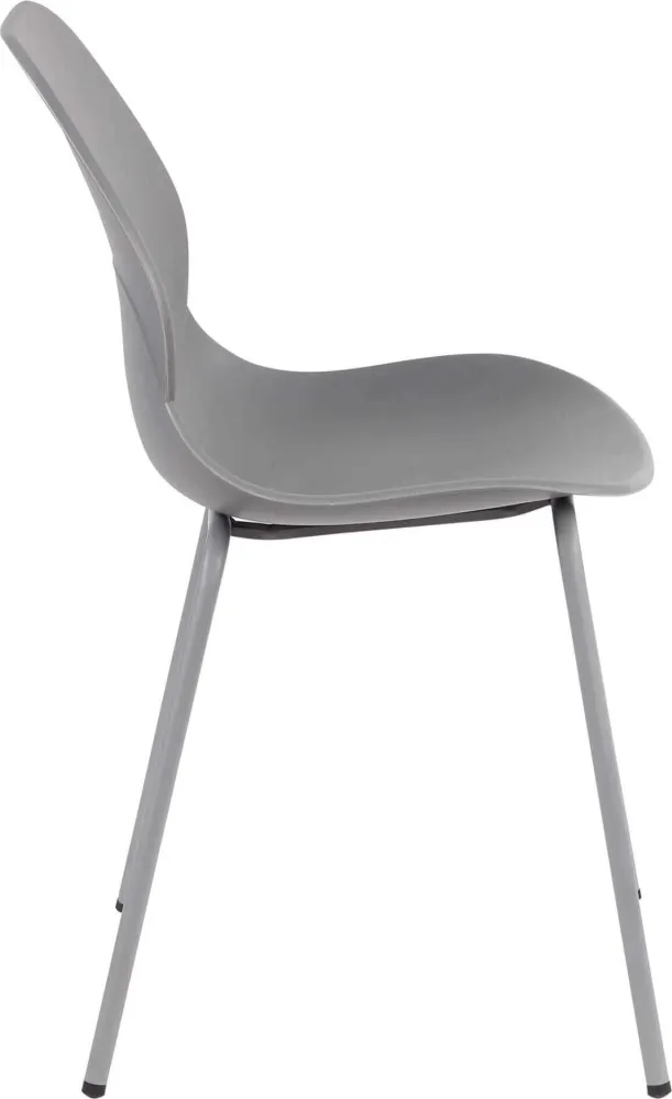 PAULE - set di 6 sedie moderne plastica Grigio Milani Home