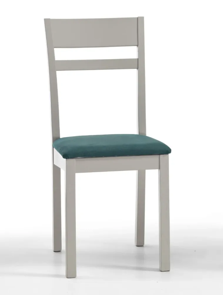 Placida - Set da 2 Sedia classica ecopelle e legno di faggio cm 40x41x92h - vari colori