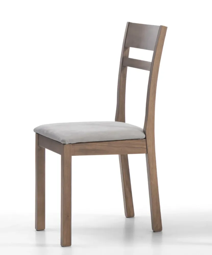 Placida - Set da 2 Sedia classica ecopelle e legno di faggio cm 40x41x92h - vari colori