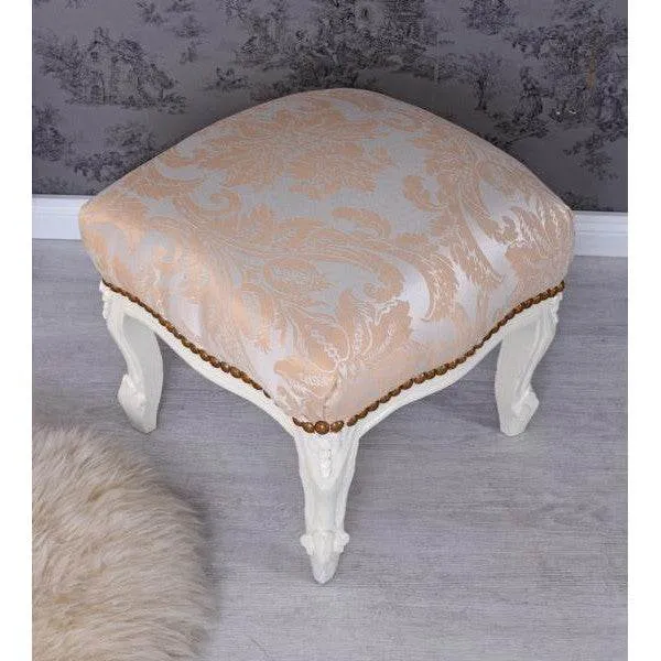 POGGIAPIEDI POGGIAPIEDI BAROCCO ANTICO BIANCO-CREMA ARGENTO-ORO