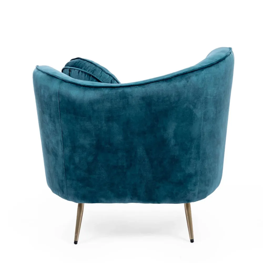 Poltrona 91x78x65 cm Velluto Ottanio