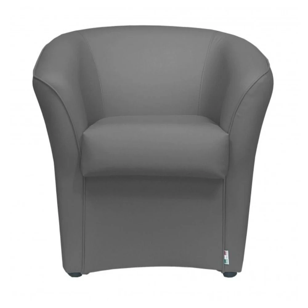 Poltrona Adda 75x66x76 cm Similpelle grigio