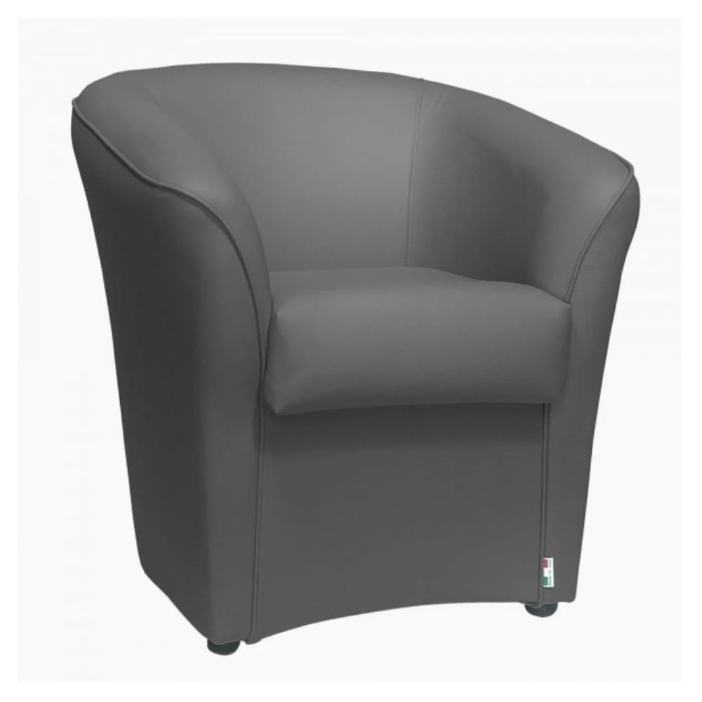 Poltrona Adda 75x66x76 cm Similpelle grigio