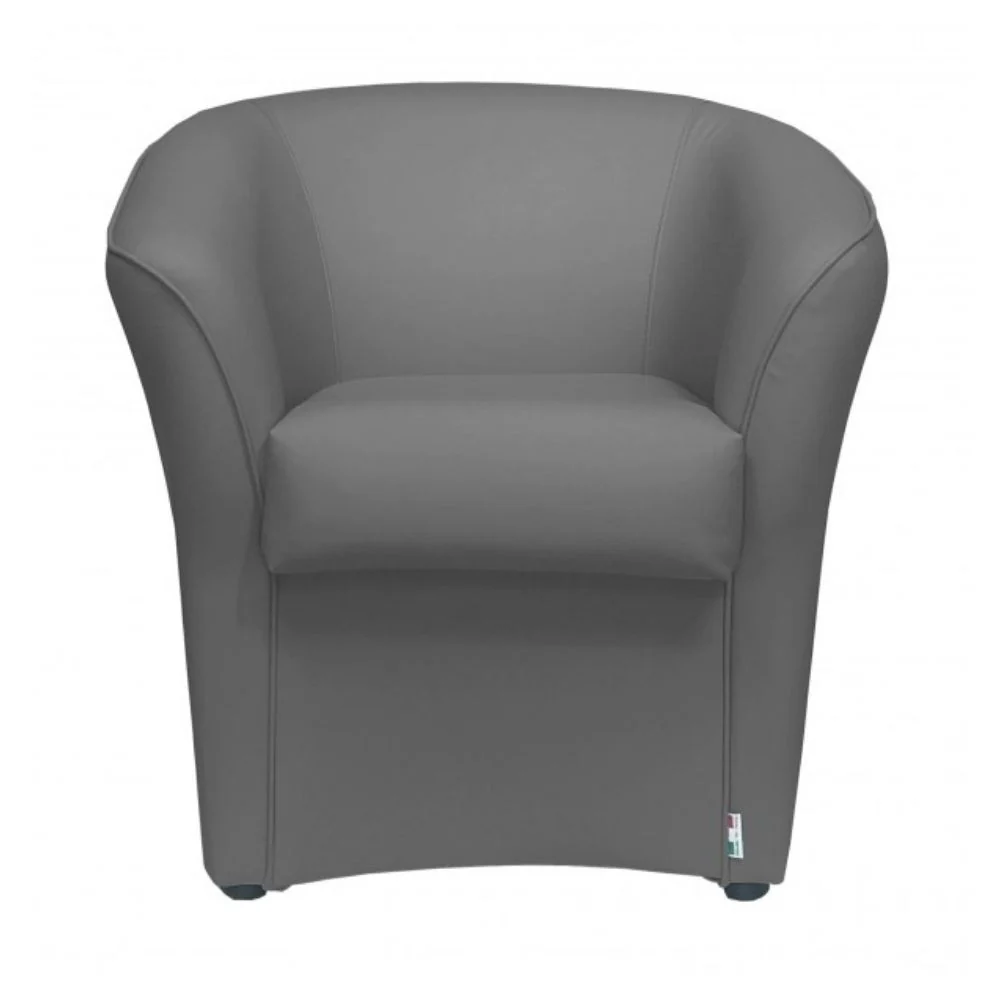 Poltrona Adda 75x66x76 cm Similpelle grigio