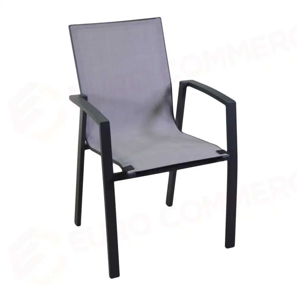 POLTRONA ALLUMINIO DOVER ANTRACITE CM61X57H89 - 6462600000 - VACCHETTI
