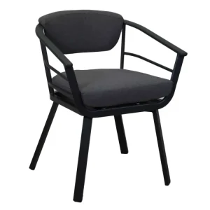 Poltrona alluminio riverside antracite 62x61h49/64/79cm