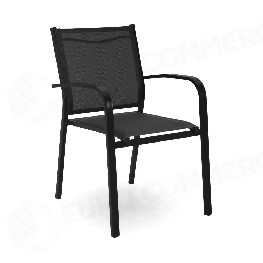 POLTRONA ALLUMINIO SULLIVAN IMPILABILE ANTRACITE CM61X56H43/60/84 - 6457960000 - VACCHETTI