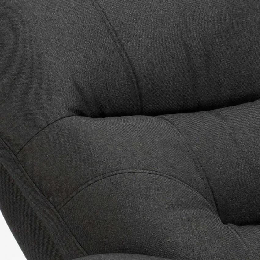 Poltrona Alzapersona Elettrica 1 Motore 77x79x115 cmin Tessuto Nero