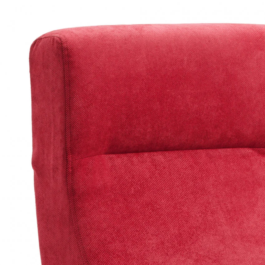 Poltrona Alzapersona Elettrica 2 Motori 74x85x160 cm Tessuto Rosso
