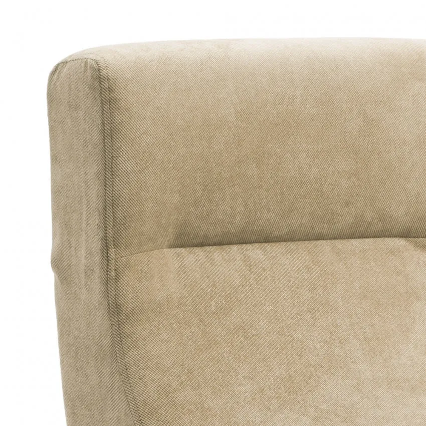 Poltrona Alzapersona Elettrica 2 Motori 74x85x160 cm Tessuto Beige