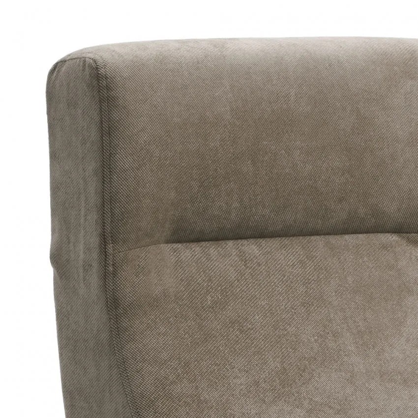 Poltrona Alzapersona Elettrica 2 Motori 74x85x160 cm Tessuto Grigio chiaro