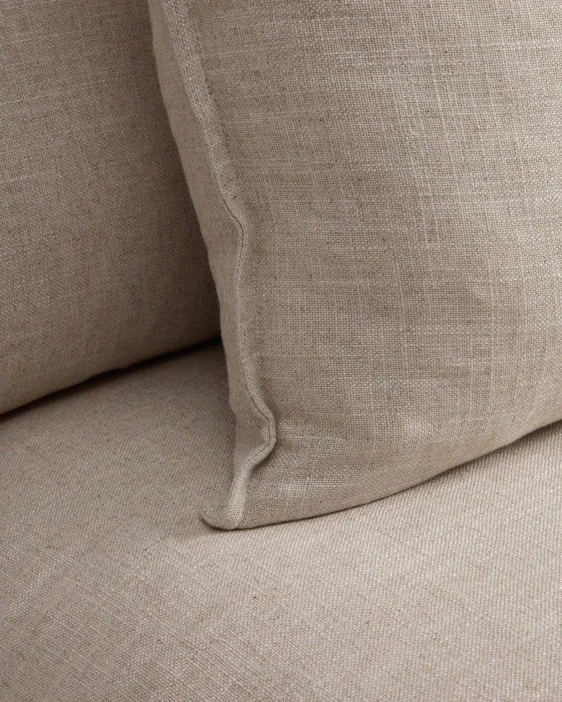 Poltrona Anarela sfoderabile lino e viscosa beige, 110 cm, FSC Mix Credit