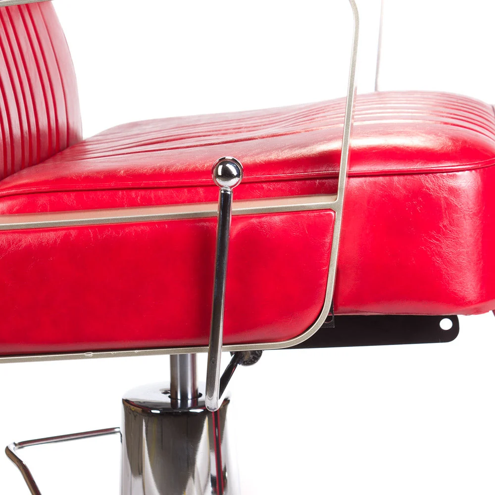 Poltrona da barbiere HOMER BH-31237 Rosso