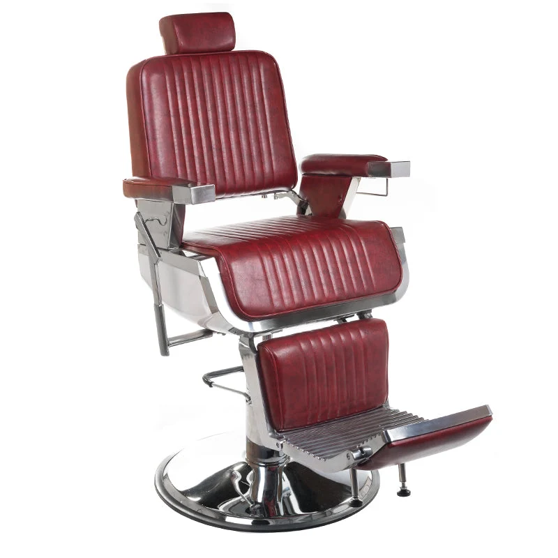 Poltrona da barbiere LUMBER BH-31823 Borgogna
