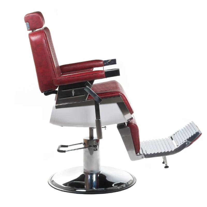 Poltrona da barbiere LUMBER BH-31823 Borgogna