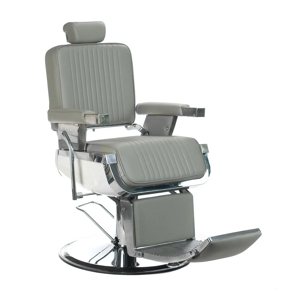 Poltrona da barbiere LUMBER BH-31823 Grigio Chiaro