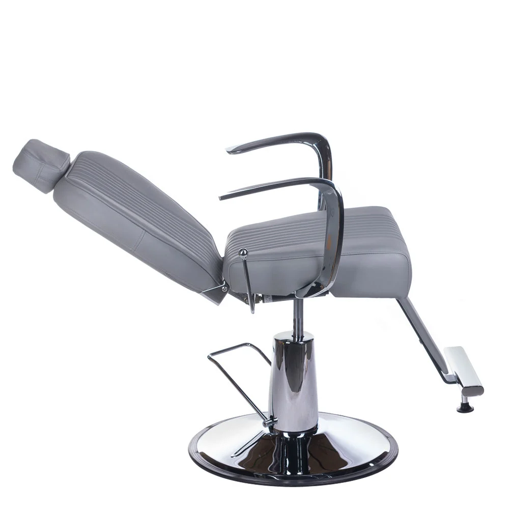 Poltrona da barbiere OLAF BH-3273 Grigio chiaro
