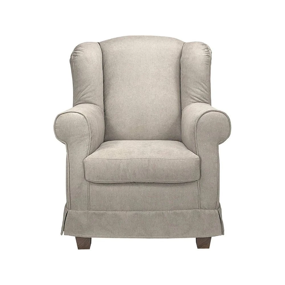 Poltrona Bergere 103x87x84 cm tessuto beige
