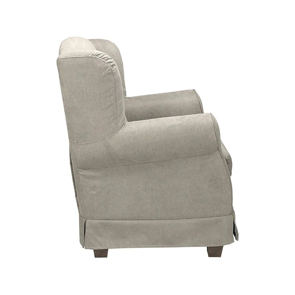 Poltrona Bergere 103x87x84 cm tessuto beige