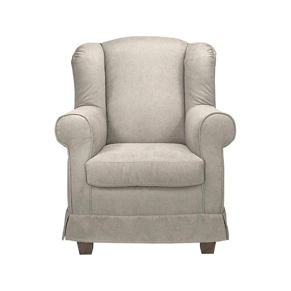 Poltrona Bergere 103x87x84 cm tessuto beige