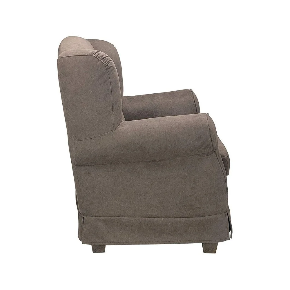 Poltrona Bergere 103x87x84 cm tessuto tortora