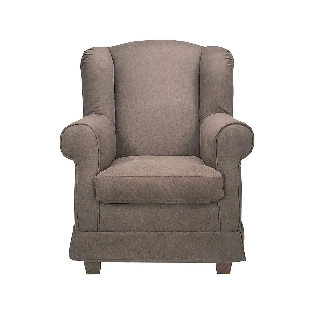 Poltrona Bergere 103x87x84 cm tessuto tortora