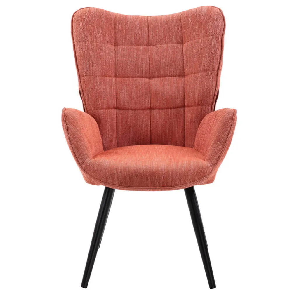 Poltrona da Casa Ufficio Papaya Tessuto Sedia con Seduta Ergonomica e Braccioli