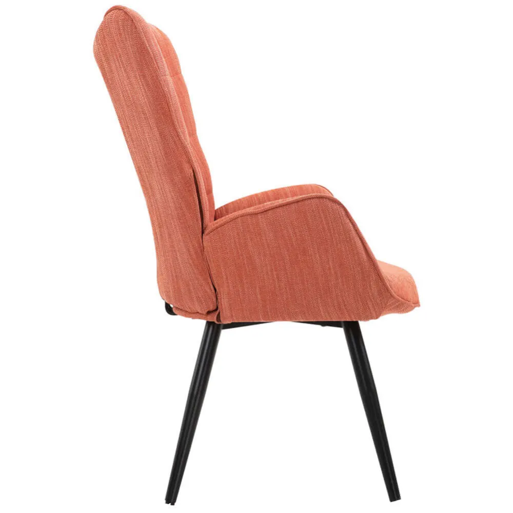 Poltrona da Casa Ufficio Papaya Tessuto Sedia con Seduta Ergonomica e Braccioli