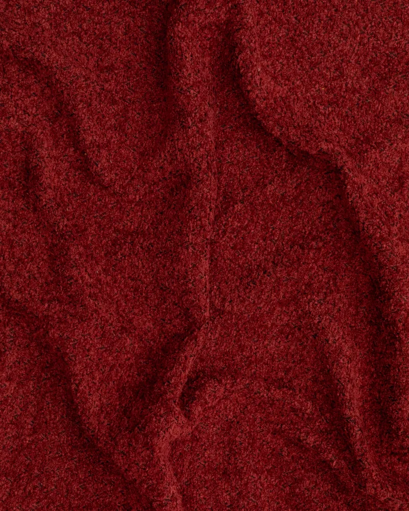 Poltrona club bouclé bordeaux