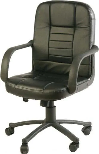 Poltrona direzionale Detroit HC4418M - con ruote e braccioli - nero - Serena Group