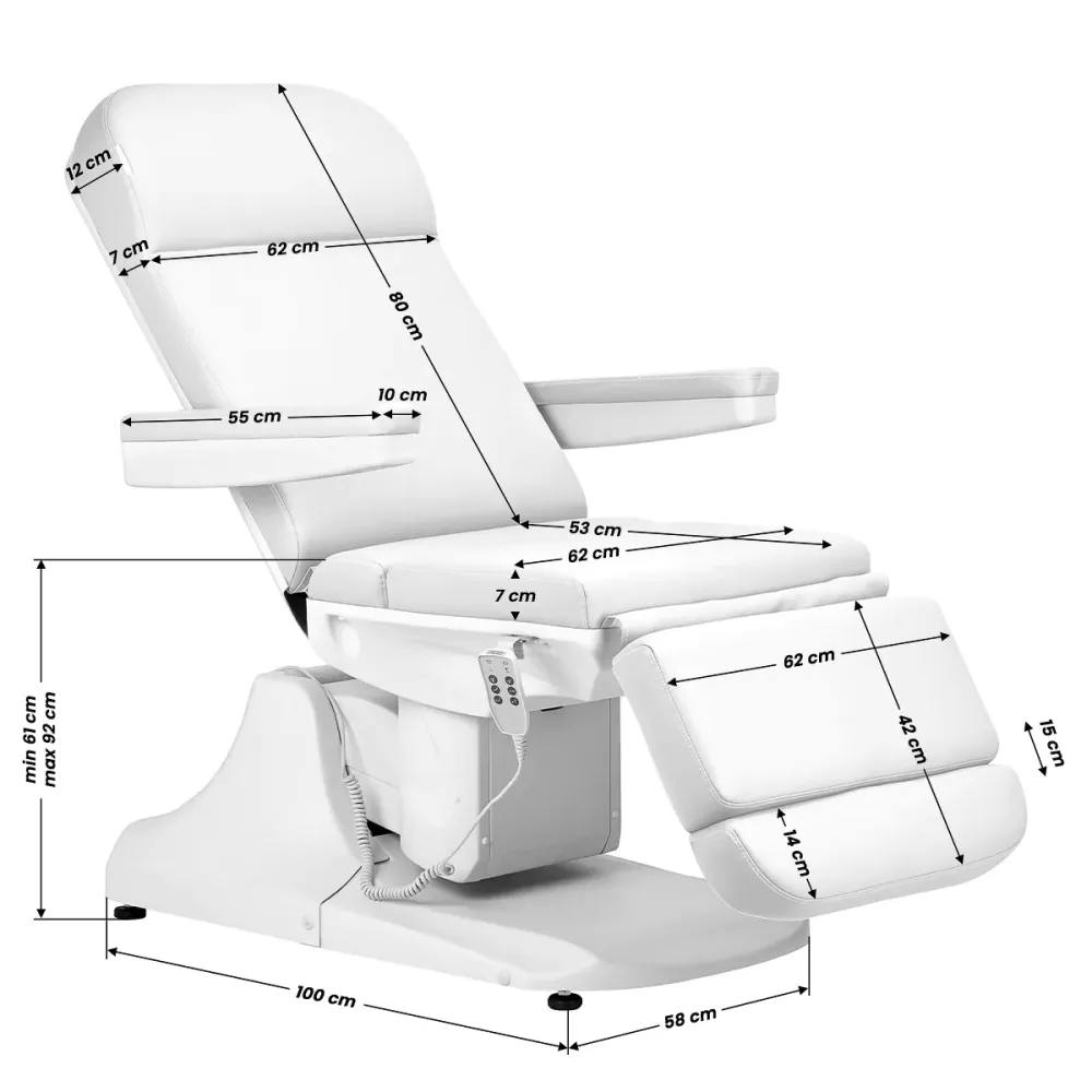 Poltrona elettrica per pedicure - 3 motori | SILLON CLASSIC (bianco)