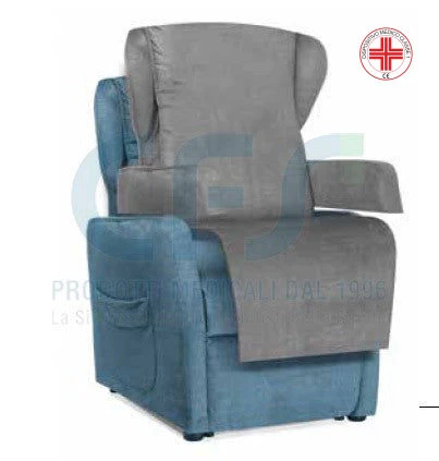 Poltrona elevabile 2 motori NINFEA Large PO400XL Grigio
