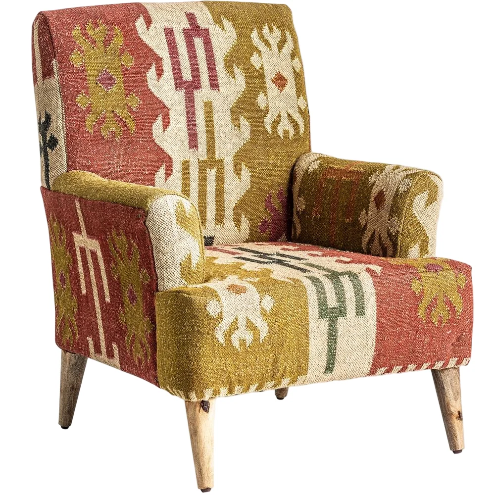 Poltrona etnica tessuto Kilim