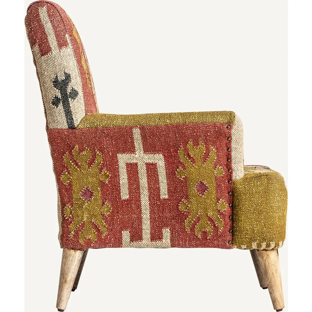 Poltrona etnica tessuto Kilim