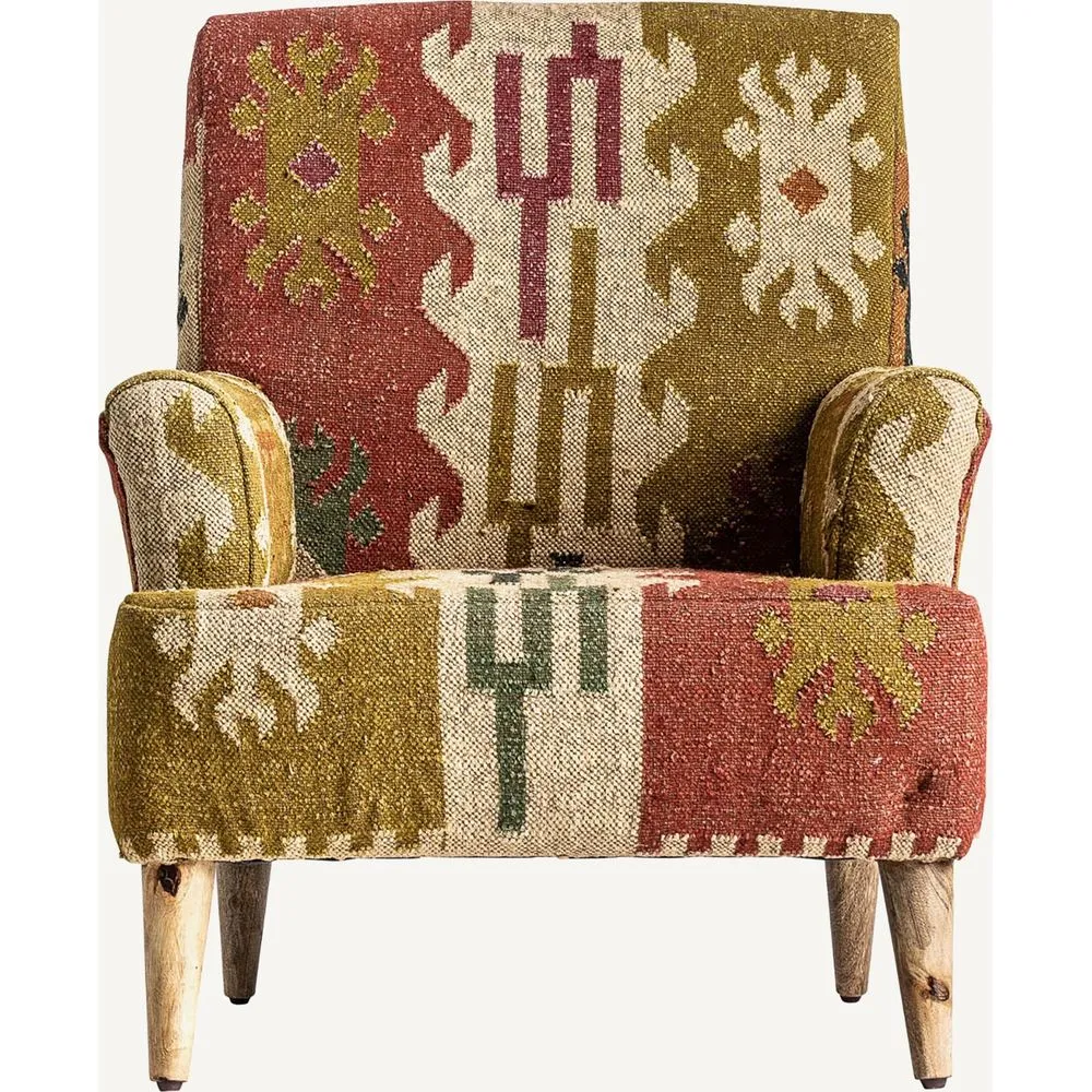 Poltrona etnica tessuto Kilim