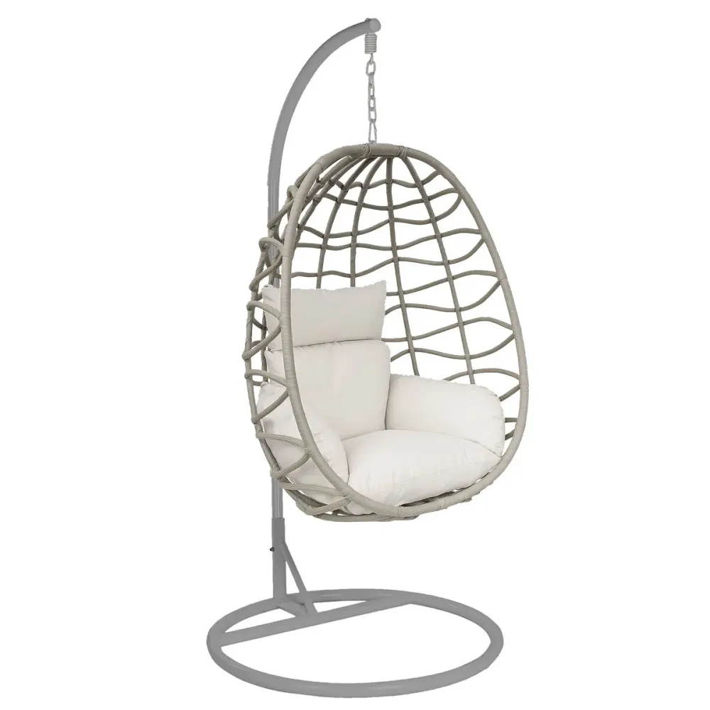 Poltrona da giardino Home ESPRIT Crema Grigio chiaro 93 X 70 X 122 CM