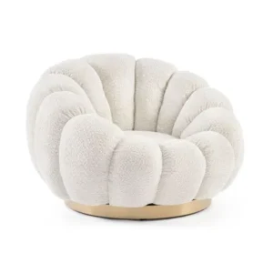 Poltrona girevole florel naturale