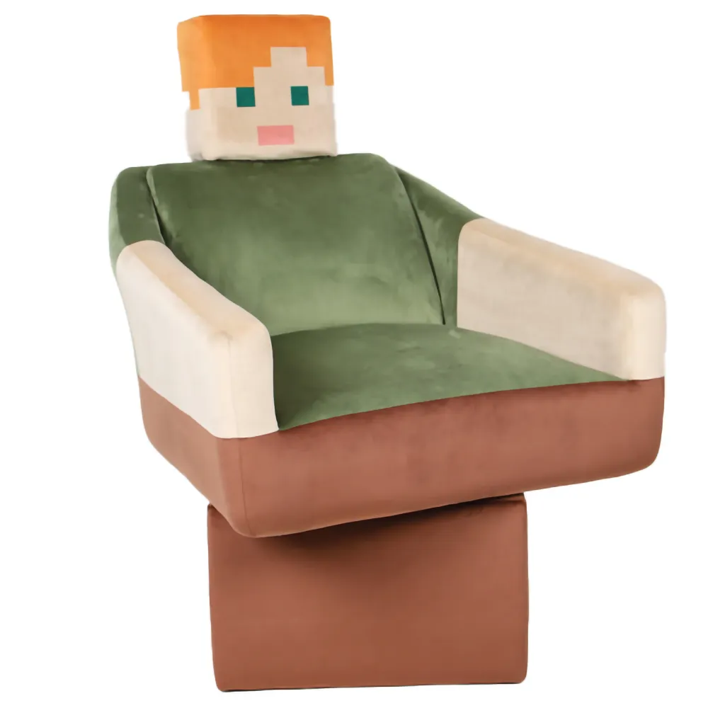 Poltrona girevole 'Minecraft' - Design Alex - Braccioli e poggiatesta - Multicolore