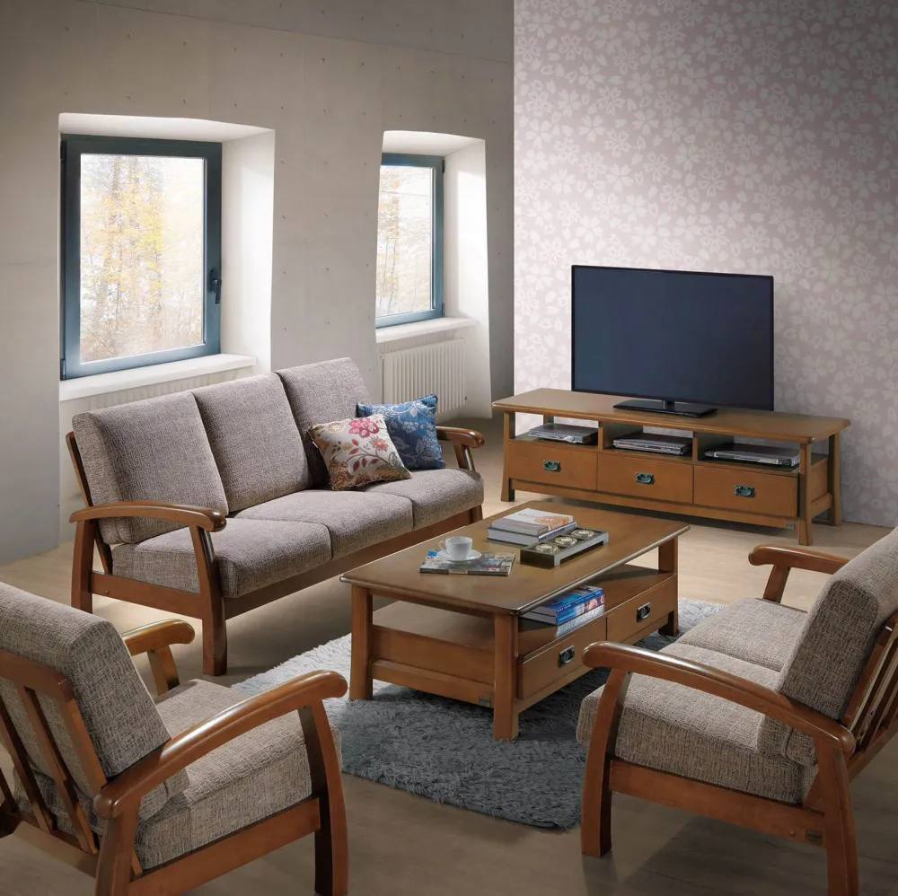 Poltrona Legno con Cuscini 66x85x83cm Vandi Panna