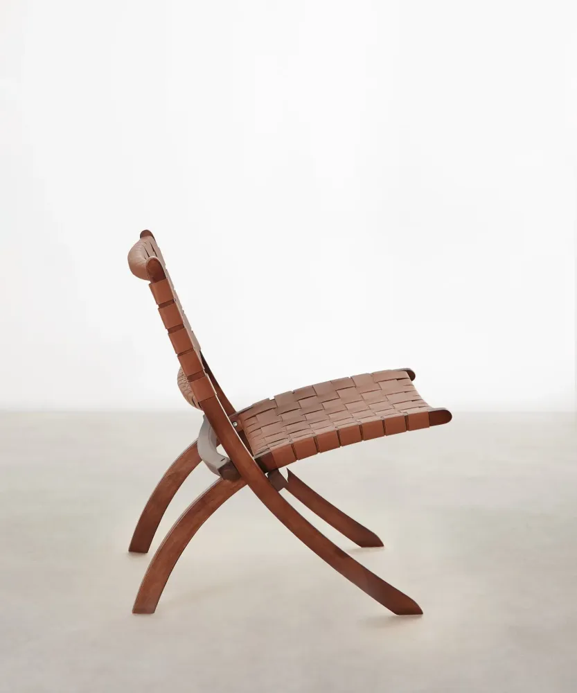 Poltrona legno e pelle sintetica Zyra