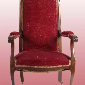 Poltrona legno tinto noce