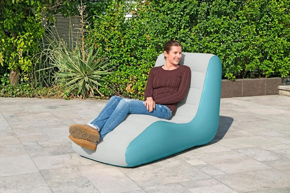 Poltrona Lunga Leisure Luxe Chaise Longue Gonfiabile Design Ergonomico 133x79x88cm 75127