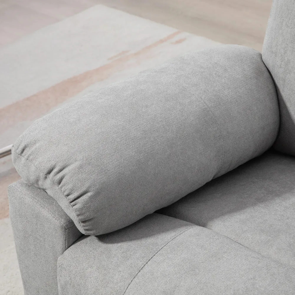 Poltrona massaggiante per stare piedi sedia per anziani 8 punti di massaggio telecomando grigio, 89x99x103 cm